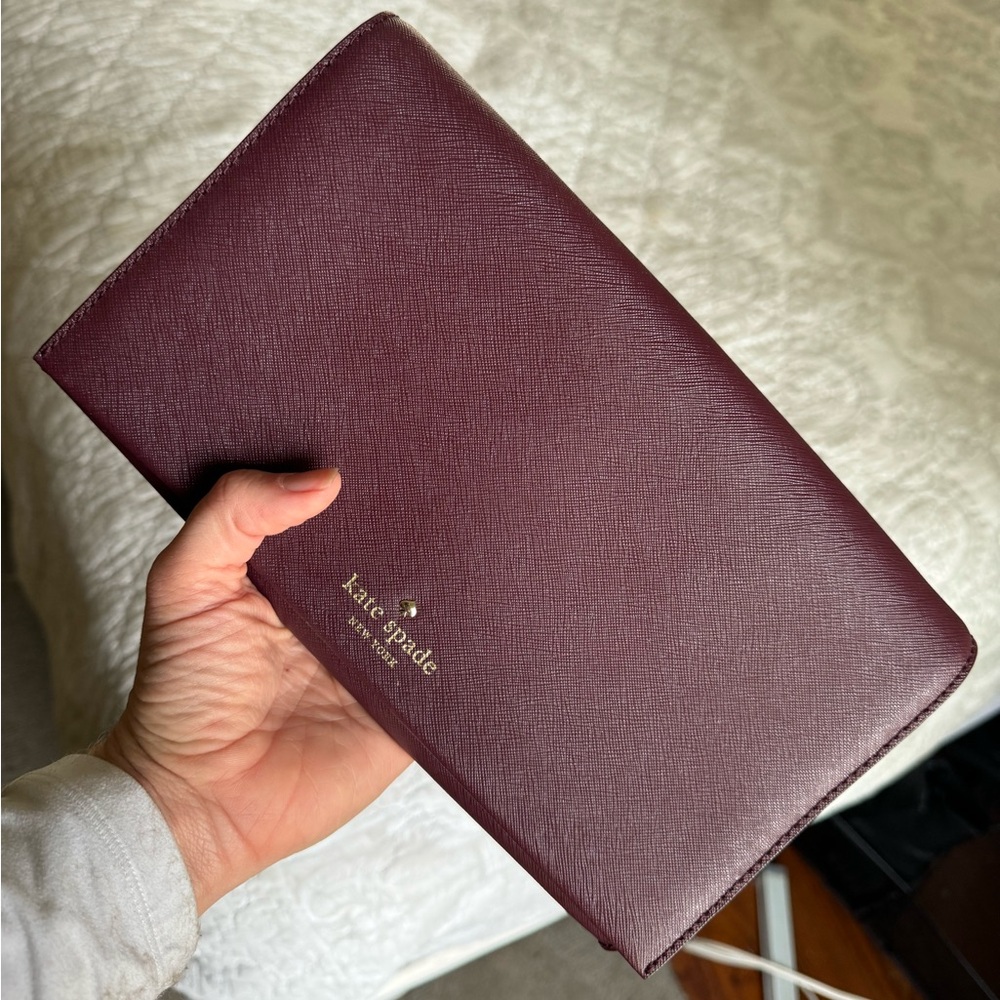 Kate Spade Clutch with Satin Lining - Plum